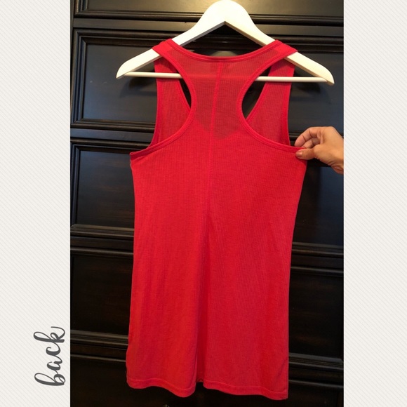 Mossimo Red Ribbed Tank M - Picture 2 of 6